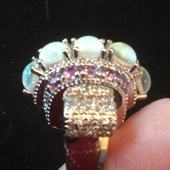 EXQUISITE DESIGNER ARTISTIC Art Deco OPALITE RING - Picture 8 of 8